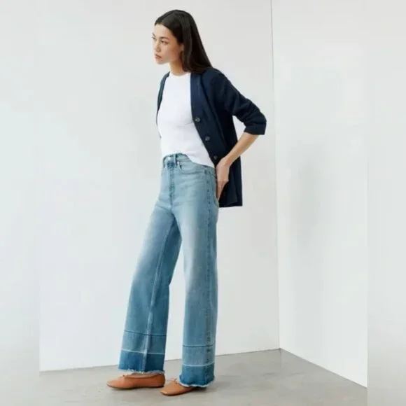 EVERLANE WHITE BOX CUT TEE IN ESSENTIAL COTTON - Picture 3 of 3